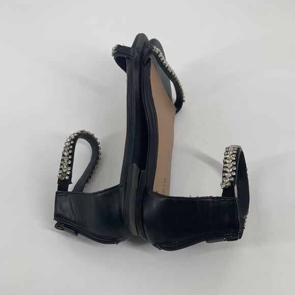 Torrid Rhinestone Ankle Strap Sandals 9.5 W Wide Womens Solid Black Open Toe - Picture 6 of 9